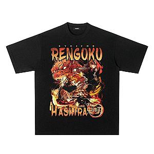 Demon Slayer Kyojuro Rengoku Oversized Anime Graphic T-shirt