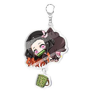 Anime Demon Slayer Keychains - Figure Nezuko Acrylic Keychain Cartoon