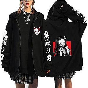 Demon Slayer Jackets - Nazuko Anime Zip Up Hoodies