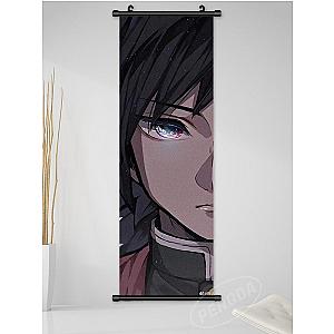 Demon Slayer Giyu Tomioka Scroll Canvas Anime Poster Enhanced Eyes