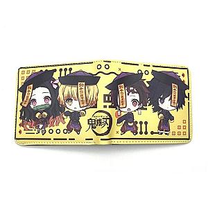 Anime Wallets Demon Slayer Funny Design Leather Short Purse