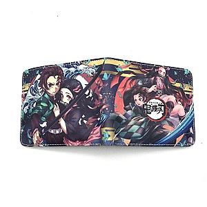 Anime Demon Slayer Wallets Leather Short Purse With Card Holder