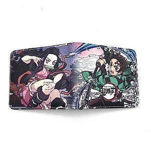 Anime Demon Slayer Leather Short Purse With Card Holder