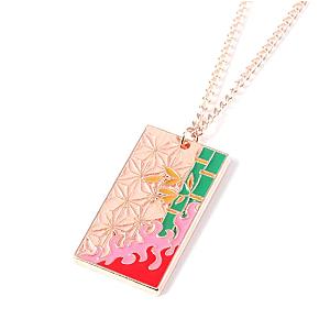 Anime Demon Slayer Necklace Rectangle Perdant