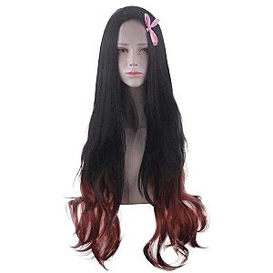 Demon Slayer Kamado Nezuko Gradient Color Long Halloween Cosplay Wig DSS0611