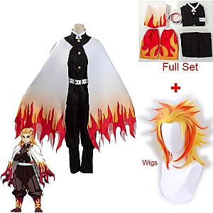 Demon Slayer Rengoku Kyoujuro Cosplay Costume Full Set DSS0611