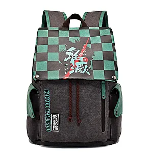 Anime Demon Slayer Schoolbag Printed Flap Backpack
