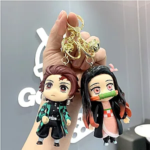 10CM Demon Slayer Anime Doll Figure Keychains