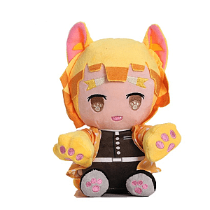 20cm Yellow Zenitsu Agatsuma Cat Cosplay Japan Anime Demon Slayer Stuffed Toy Plush