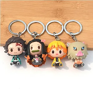 Anime Demon Slayer Kimetsu no Yaiba Kamado Tanjirou Nezuko Cosplay Cartoon Keychains