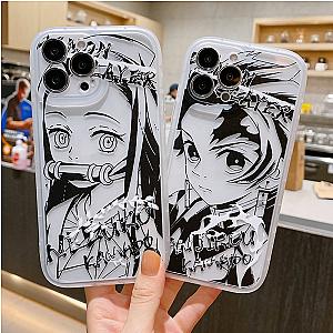 Demon Slayer Tanjirou Kamado Nezuko Japan Anime Cute Cartoon Protective Case Cover For iPhone