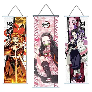 Demon Slayer Kanroji Mitsuri Kochou Shinobu Scroll Wall Hanging Painting