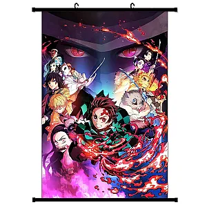 Demon Slayer Hanging Scroll Painting Printed Anime Home Decor