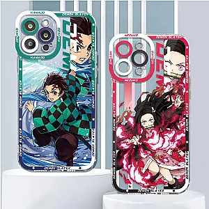 Demon Slayer Transparent Soft Phone Case for Apple iPhone 15