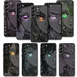 Demon Slayer Bright Eyes Drawing Phone Case For Samsung Galaxy