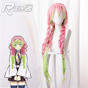 Anime Demon Slayer Kanroji Mitsuri Kimetsu No Yaiba Women Cosplay Wig