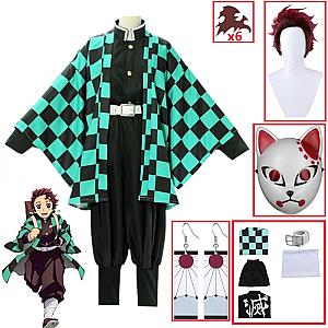 Demon Slayers Kimetsu no Yaiba Tanjirou Kamado Cosplay Costume