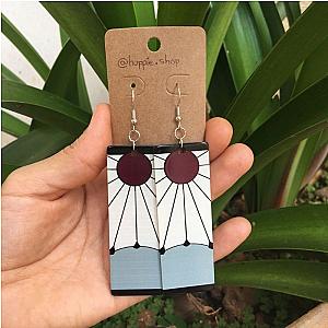 Tanjiro Demon Slayer Earrings Anime Cosplay Drop Long Earrings for Women