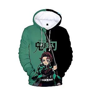 Demon Slayer Cartoon 3D Print Long Sleeve Pullover Hoodies