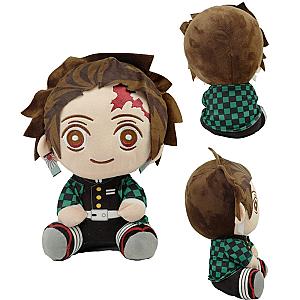 20cm Brown Tanjiro Kamado Demon Slayer Sitting Doll Plush