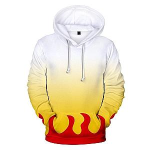 Kimetsu no Yaiba Hoodie  Rengoku Kyojuro Pattern Official Merchandise