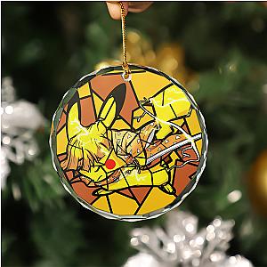 Pikachu Zenitsu Stained Glass Ornament Perfect Christmas Gift