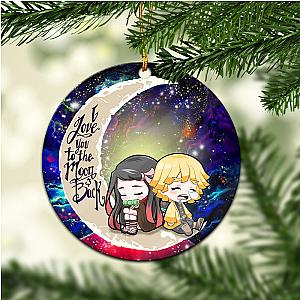Zenitsu Nezuko Chibi Ornament Love You To The Moon Galaxy Gift