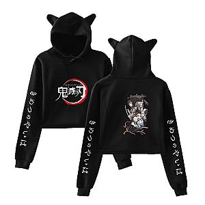 Kimetsu no Yaiba Crop Top Hoodie  Anime Official Merchandise