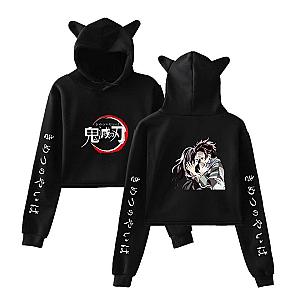 Kimetsu no Yaiba Crop Top Hoodie  Brother &amp; Sister Love Official Merchandise