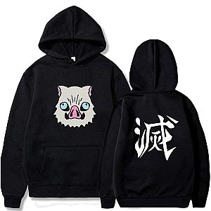 Kimetsu no Yaiba Hoodie  Kawaii Inosuke  Boar Head Official Merchandise