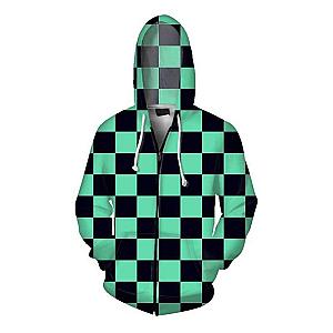 Kimetsu no Yaiba Hoodie Zip Up  Tanjiro Kamado Official Merchandise