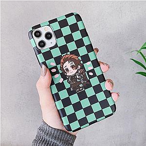 Kimetsu no Yaiba iPhone Case  -  Tanjiro Checkered Design Official Merchandise