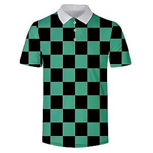 Kimetsu no Yaiba Polo Shirt  Tanjiro Kamado Pattern Official Merchandise