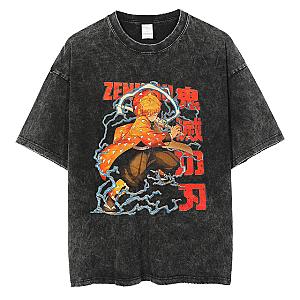 Zenitsu Using Thunder Breathing Short Sleeves Tee