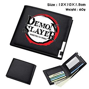 Demon Slayer Shop - Demon Slayer Black Wallet Bifold Leather