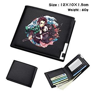 Demon Slayer Shop -Tanjiro Nezuko Black Wallet Bifold Leather