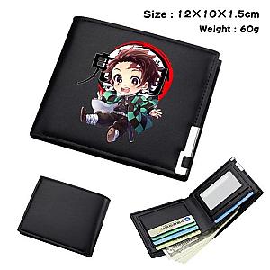 Demon Slayer Shop -Tanjiro Kamado Black Wallet Bifold Leather