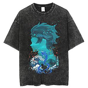 Tanjiro Blue Shadow Short Sleeves Tee