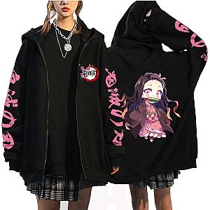 Kamnado Nezuko Demon Slayer Anime Zip Up Jacket