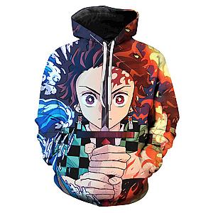 Practitioner of Sun Breathing Tanjiro 3D Pullover Hoodie