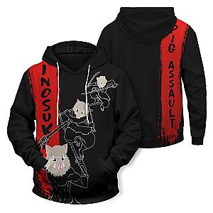 Demon Slayer Hoodie Shop - Inosuke Hashibira Unisex Pullover Hoodie