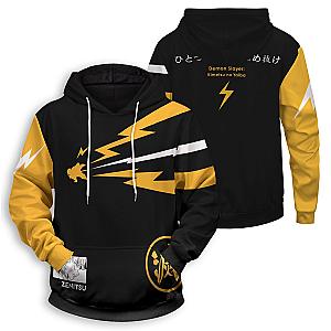 Demon Slayer Hoodie Shop - Thunder Zenitsu Unisex Pullover Hoodie