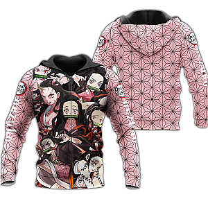 Demon Slayer Hoodie Shop - Nezuko Kamado  Customer Made Zipped Hoodie