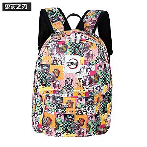 Demon Slayer Backpack - Anime Kimetsu No Yaiba Art Collage Pattern Backpack