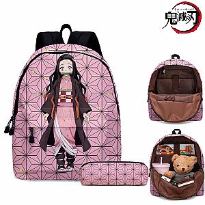 Demon Slayer Backpack - Kimetsu No Yaiba Schoolbag Canvas Bag Backpack
