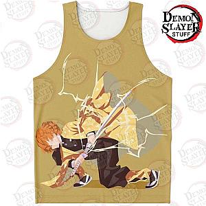 Demon Slayer Shop - Zenitsu Agatsuma New 3D Tank Top Kimetsu no Yaiba Merch