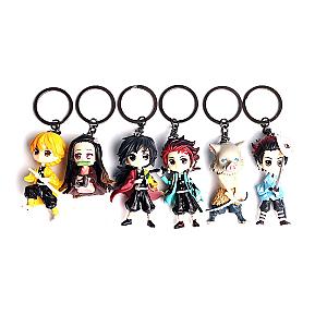 Demon Slayer Keychain - Cute Pendant Kamado Tanjirou Nezuko Agatsuma Zenitsu Key Chains