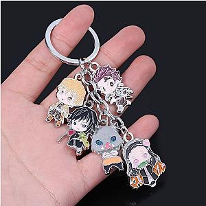 Demon Slayer Keychain - Metal Keychain Kimetsu no Yaiba Pendant Keyring Gift