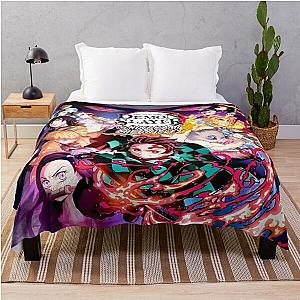 Demon Slayer Blanket - Dark Aesthetic Demon Poster Throw Blanket