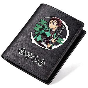 Demon Slayer Shop - Kimetsu no Yaiba Tanjiro Kamado Short Leather Wallet Kimetsu no Yaiba Merch
